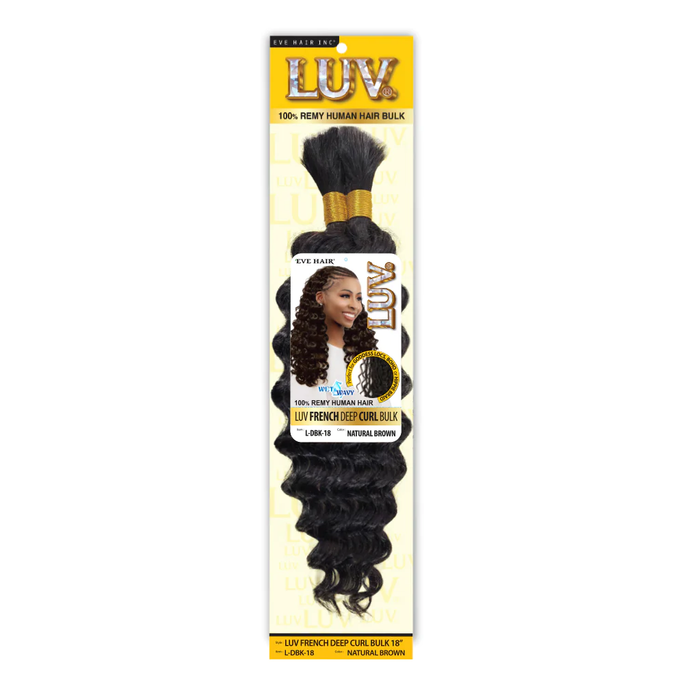 LUV FRENCH DEEP CURL BULK WET & WAVY HUMAN HAIR 24" - Textured Tech