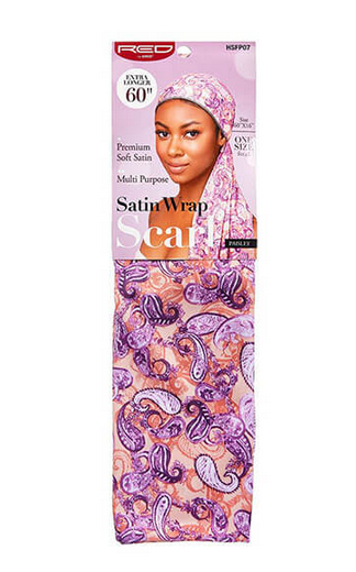 RED BY KISS SATIN WRAP SCARF– Textured Tech