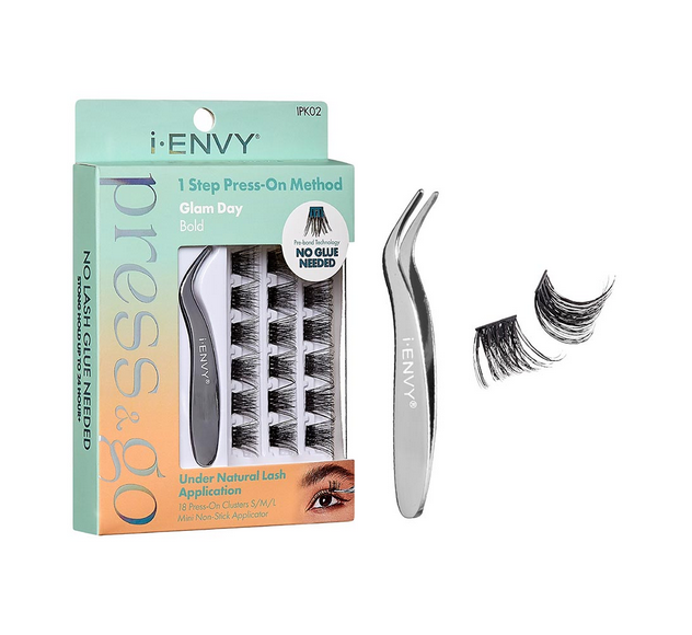 I-ENVY PRESS AND GO LASH CLUSTERS KIT (Select Style) - Textured Tech