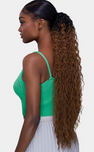 28" DEEP WAVE DRAWSTRING PONYTAIL (select color) - Textured Tech