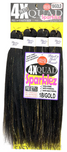 BLACK & GOLD 4X QUAD SPARKLEZ BRAIDING HAIR 40" - Textured Tech