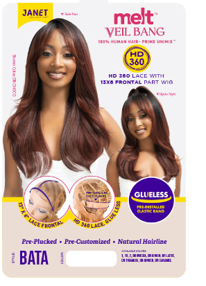 JANET COLLECTION MELT VEIL BANG BATA - Textured Tech