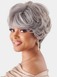 VIVACE BY KISS MAESTRO FULL GRAY WIG 100% UNPROCESSED HUMAN HAIR HH TORINO - Textured Tech