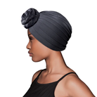 EVOLVE TOP KNOT TURBAN BLACK PRE-TIED - Textured Tech