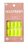 GOLD FINGER NAILS SOLID COLOR - Textured Tech
