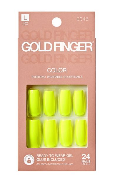 GOLD FINGER NAILS SOLID COLOR - Textured Tech