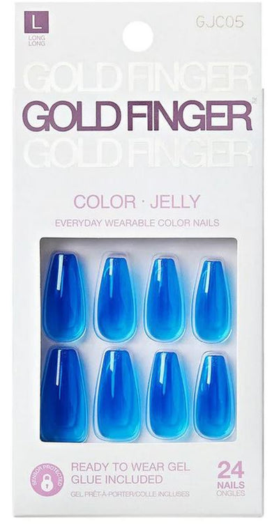 KISS GOLD FINGER JELLY COLOR NAILS - Textured Tech