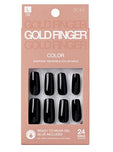 GOLD FINGER NAILS SOLID COLOR - Textured Tech