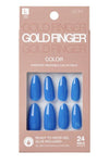 GOLD FINGER NAILS SOLID COLOR - Textured Tech