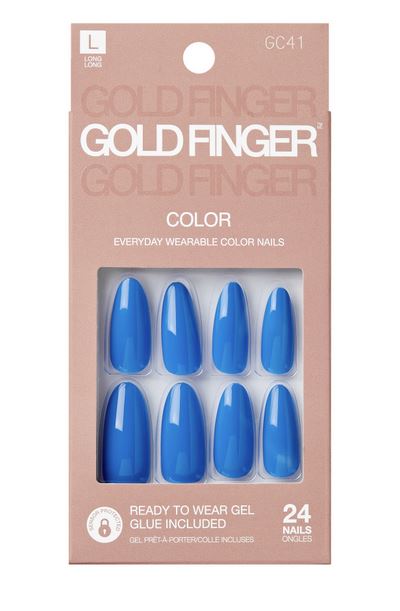 GOLD FINGER NAILS SOLID COLOR - Textured Tech