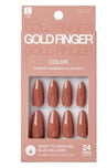 GOLD FINGER NAILS SOLID COLOR - Textured Tech