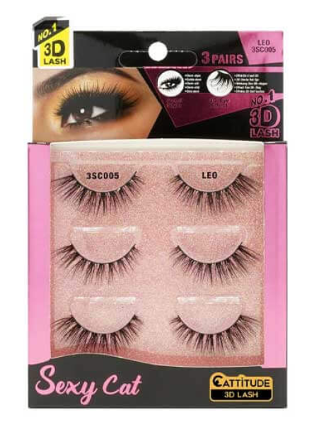 SEXY CAT 3D LASHES 3 PACK (CHOOSE STYLE) - Textured Tech
