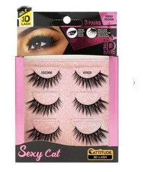 SEXY CAT 3D LASHES 3 PACK (CHOOSE STYLE) - Textured Tech