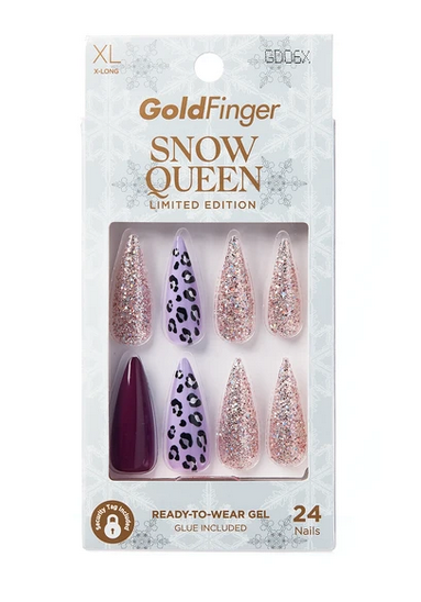 KISS GOLDFINGER LIMITED EDITION SNOW QUEEN NAILS - Textured Tech
