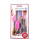 KISS PROFESSIONAL MANICURE KIT 20PCS TRAVEL POUCH - Textured Tech