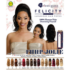 FELICITY COLLECTION HUMAIN HAIR DRAWSTRING PONYTAIL #F1B-30 - Textured Tech