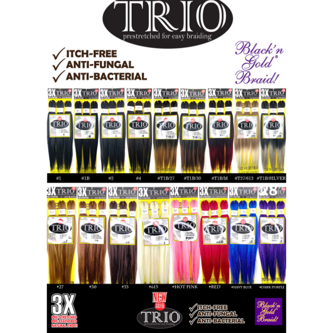 3X TRIO PRESTRETCHED BRAIDING HAIR - Textured Tech