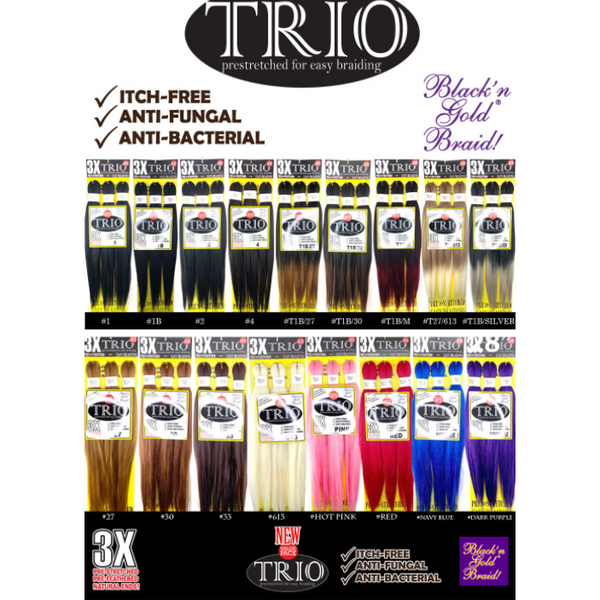 Tricore 200mL3本セット 3X TRIO PRESTRETCHED BRAIDING HAIR– Textured Tech