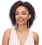 JANET COLLECTION SHORT KINKY STRAIGHT SYNTHETIC DRAWSTRING PONYTAIL - Textured Tech
