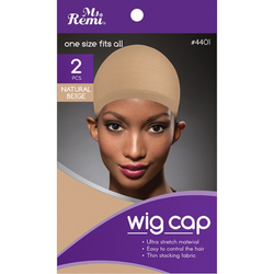 2 pk REMI WIG CAP BEIGE #4401 - Textured Tech