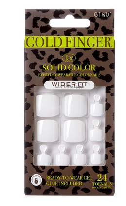 GOLD FINGER NAILS SOLID COLOR - Textured Tech