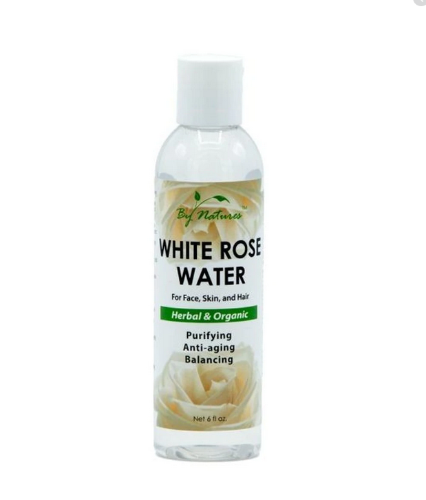 BY NATURE’S WHITE ROSE WATER FOR FACE,SKIN, AND HAIR  HERBAL & ORGANIC - Textured Tech