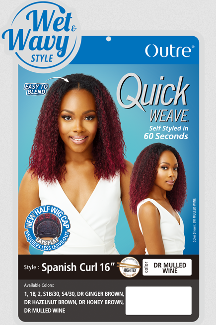 OUTRE WET & WAVY QUICK WEAVE SPANISH CURL (HALF WIG) - Textured Tech