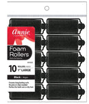 ANNIE LARGE FOAM ROLLERS 10PCS 1" #1063 - Textured Tech