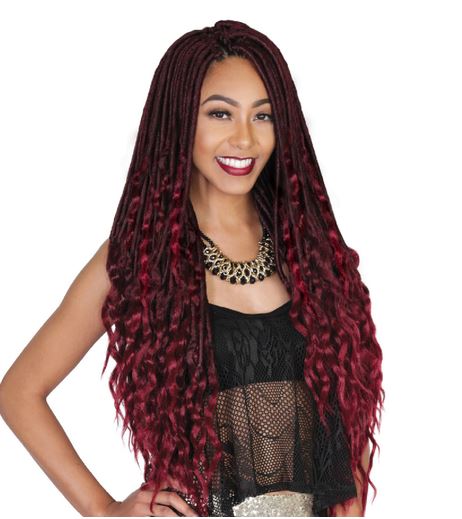 Zury Synthetic Hair Crochet Braids Zury Loc Loose Wave (Goddess Loc) - Textured Tech
