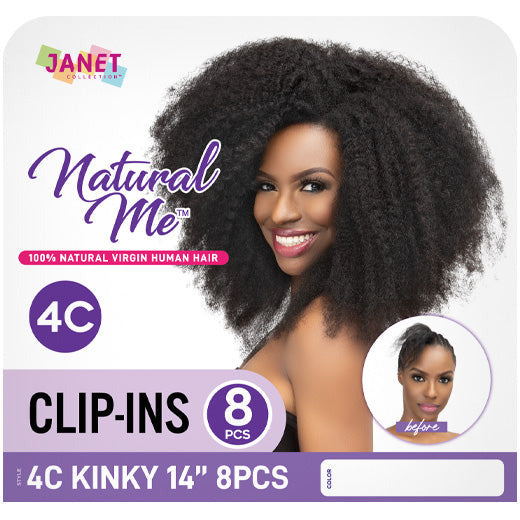 Natural Me Kinky 100% Human Hair 14" Clip-Ins - Textured Tech