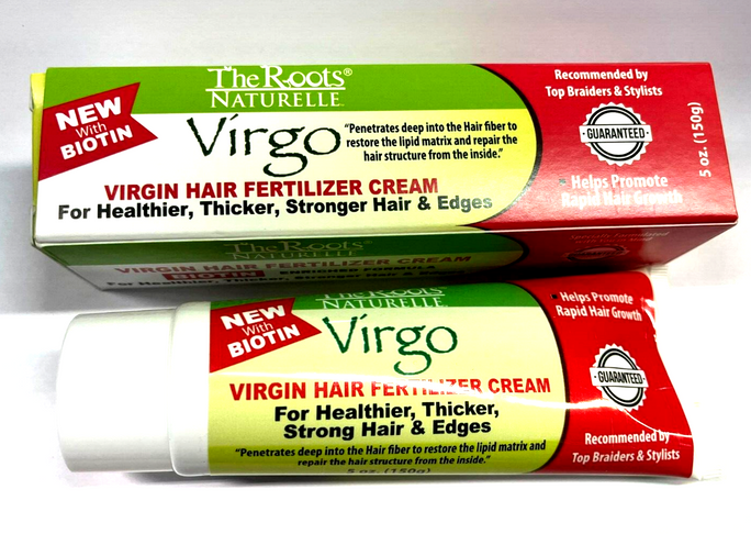 THE ROOTS VIRGIN HAIR FERTILIZER CREAM WITH BIOTIN 5 OZ - Textured Tech