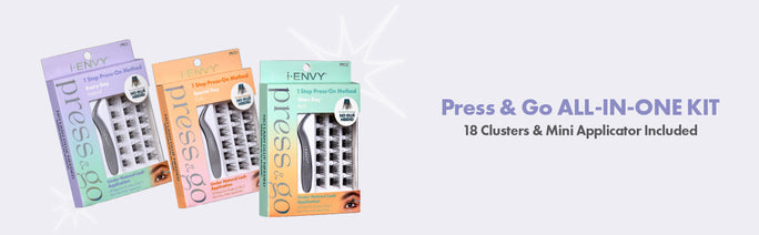 I-ENVY PRESS AND GO LASH CLUSTERS KIT (Select Style) - Textured Tech