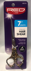 RED BY KISS 7" STRAIGHT HAIR SHEARS - Textured Tech