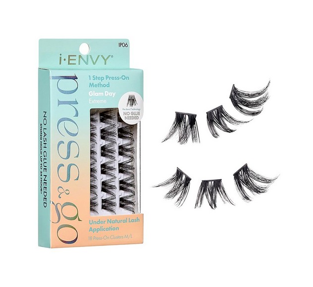 I ENVY PRESS AND GO PRESS-ON CLUSTER LASHES (Select Style) - Textured Tech