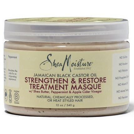 SHEA MOISTURE JAMAICAN BLACK CASTOR OIL STRENGTHEN MASK - Textured Tech