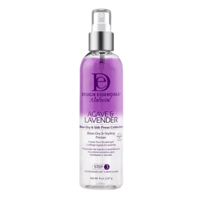 DESIGN ESSENTIALS AGAVE & LAVENDER BLOW DRY & SILK PRESS PRIMER STEP 3 - Textured Tech