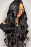 HUMAN LACE FRONT WIG - OCEAN WAVE 26" #NATURAL BROWN - Textured Tech