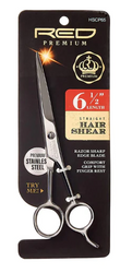 RED PREMIUM STRAIGHT HAIR SHEAR 6.5" - Textured Tech