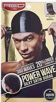 RED BY KISS POWER WAVE SILKY SATIN DURAG BLACK - Textured Tech