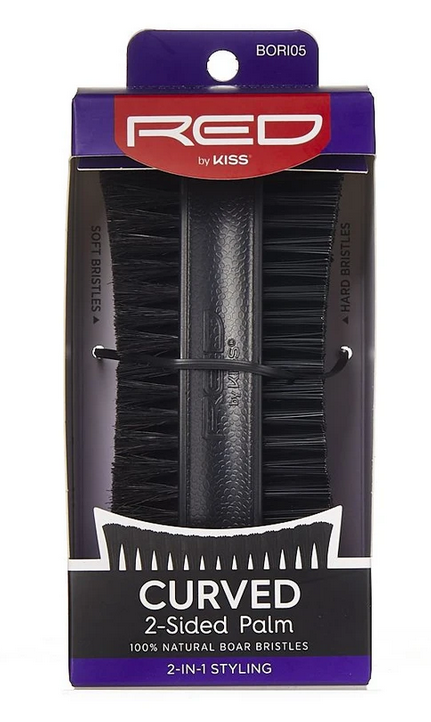 RED BY KISS 2 SIDED CURVED PALM BRUSH - Textured Tech