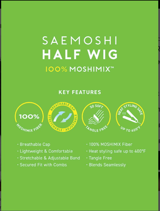 Vivace SAEMOSHI 100% MOSHIMIX Half-Wig Choa Curly 23" - Textured Tech