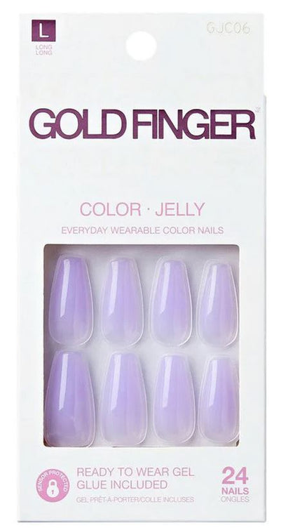 KISS GOLD FINGER JELLY COLOR NAILS - Textured Tech