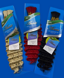 JAZZWAVE ANNA COLLECTION HUMAN HAIR BLEND BRAIDING HAIR - DEEP BULK 18