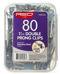 RED BY KISS 80 COUNT DOUBLE PRONG CLIPS 1 /34