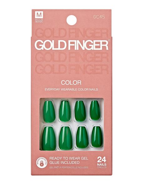 GOLD FINGER NAILS SOLID COLOR - Textured Tech