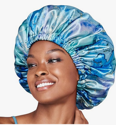 RED ADJUSTABLE ULTRA SILKY SATIN BONNET REVERSIBLE X-LARGE - Textured Tech