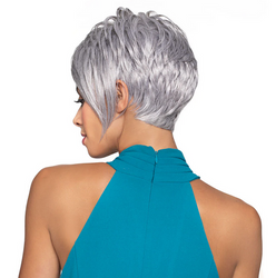FOXY SILVER SYNTHETIC HAIR WIG - ANABEL - Textured Tech
