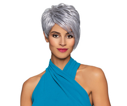 FOXY SILVER SYNTHETIC HAIR WIG - ANABEL - Textured Tech