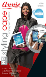 ANNIE SEE THROUGH STYLING CAPE - Textured Tech