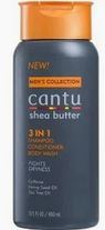 Cantu Men's 3 in 1 Shampoo Conditioner Body Wash - 13.5oz - Textured Tech